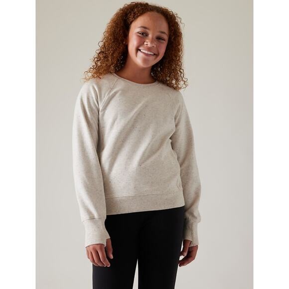 Athleta Girl Balance Sweatshirt Rainbow Multi Pouch Pocket Soft M 8 10 Tencel - Picture 1 of 5